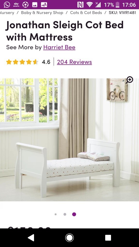 jonathan sleigh cot bed